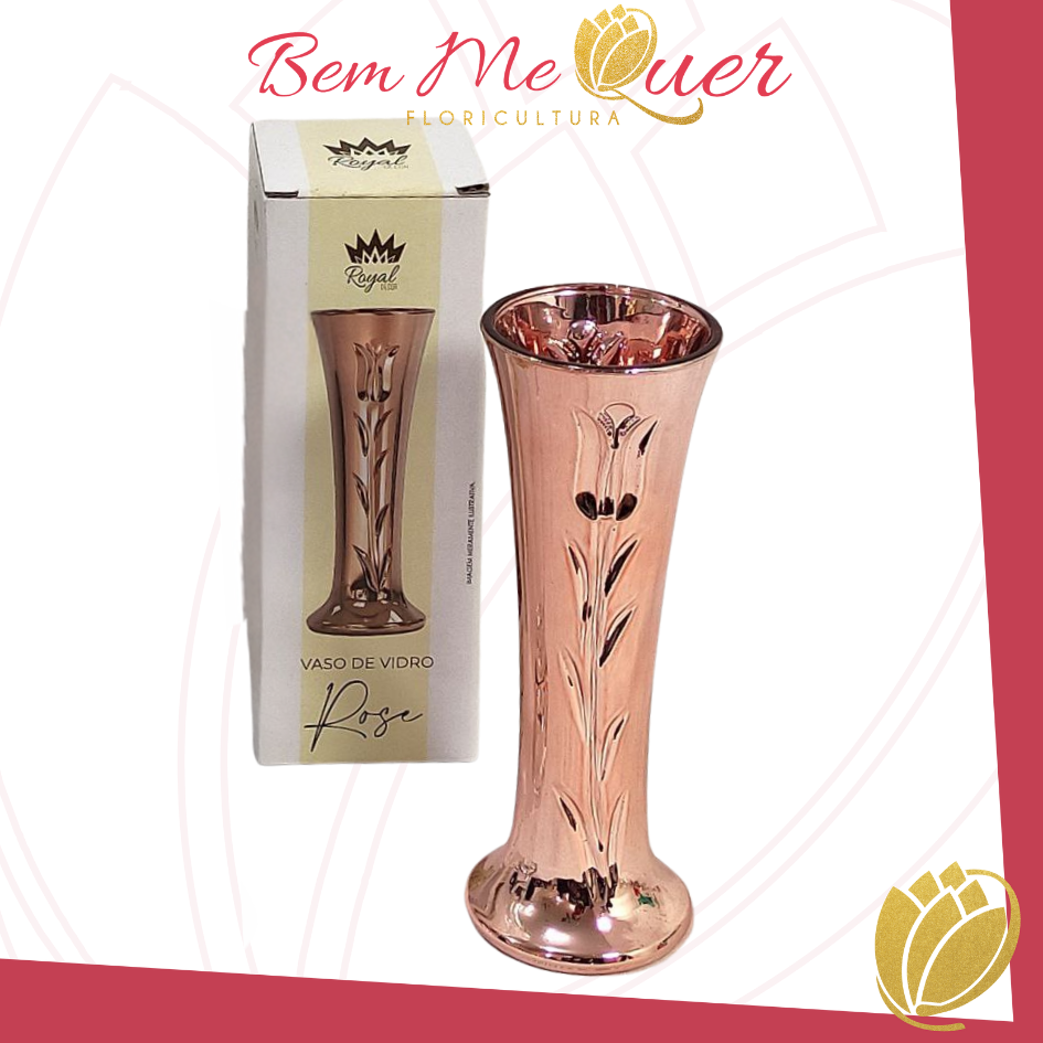 VASO DE VIDRO ROS ROYAL