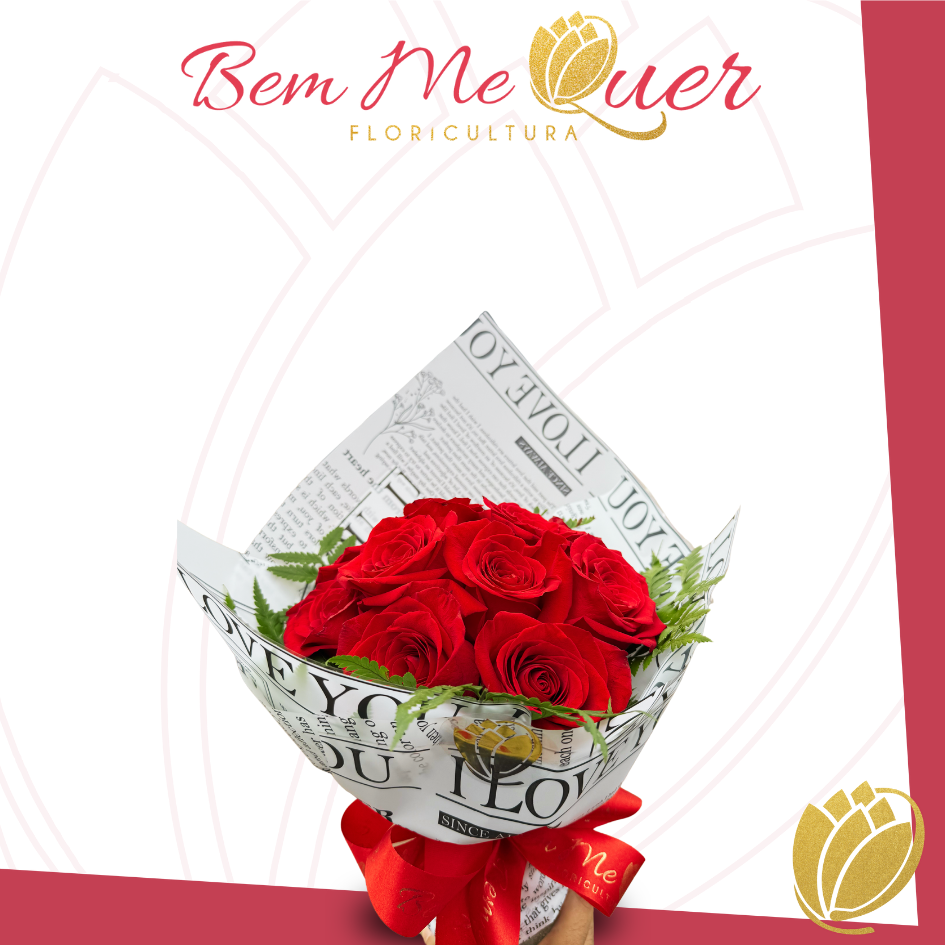 Buqu com 12 Rosas  s rosas