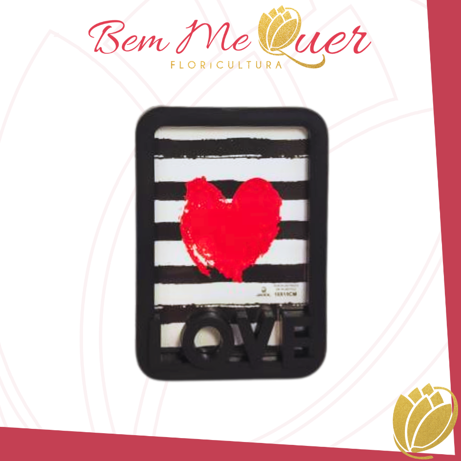 Porta retrato 3D Love Rosa 10X15