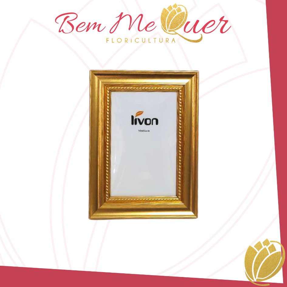 Porta retrato Livon Gold Ros 10x15
