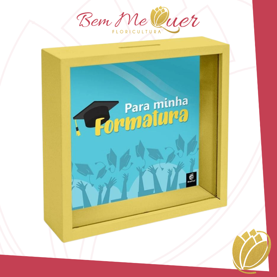 Quadro cofre PARA MINHA FORMATURA  18x18x5cm