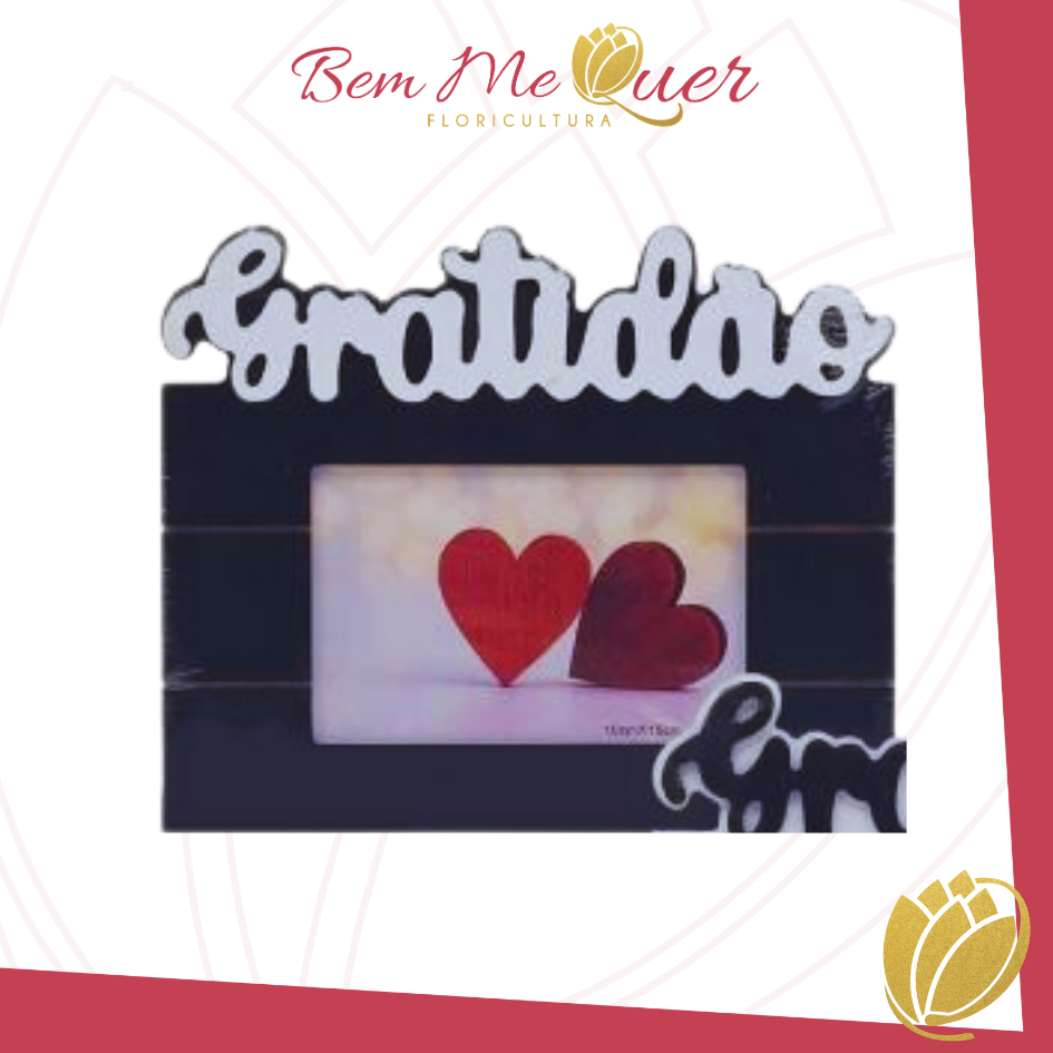 Porta Retrato 3D MDF Gratido 10X15